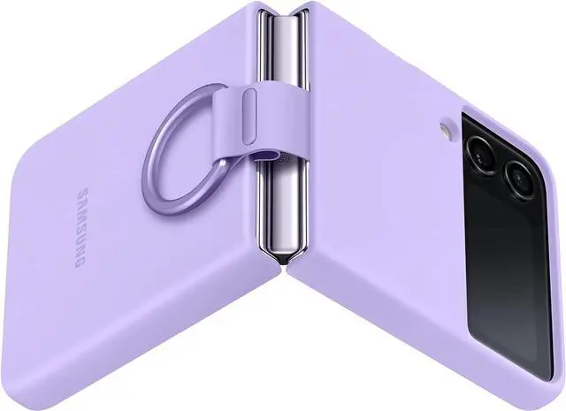 Alt view image 6 of 6 - Samsung Silicone Cover With Ring Purple Case - Samsung Galaxy Z Flip4