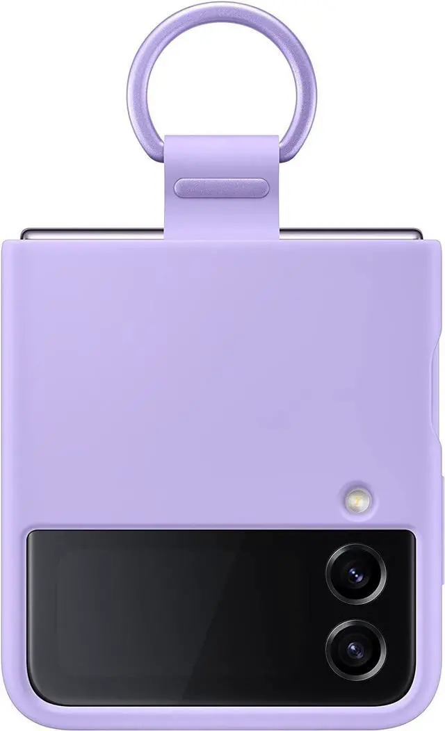 Alt view image 5 of 6 - Samsung Silicone Cover With Ring Purple Case - Samsung Galaxy Z Flip4