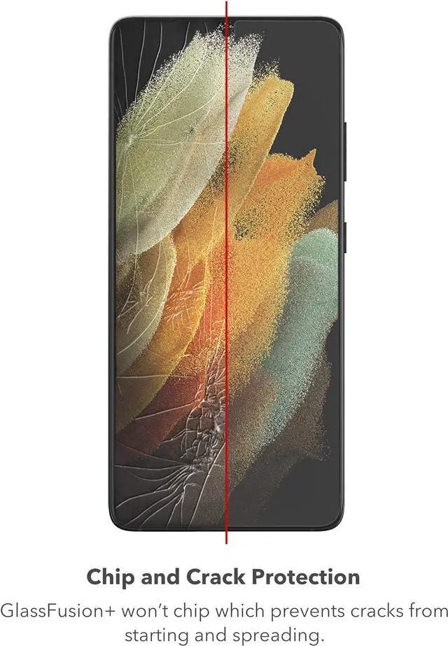 Alt view image 4 of 5 - ZAGG GlassFusion+ Synthetic Glass Anti-Bacterial Screen Protector - LG VELVET 5G