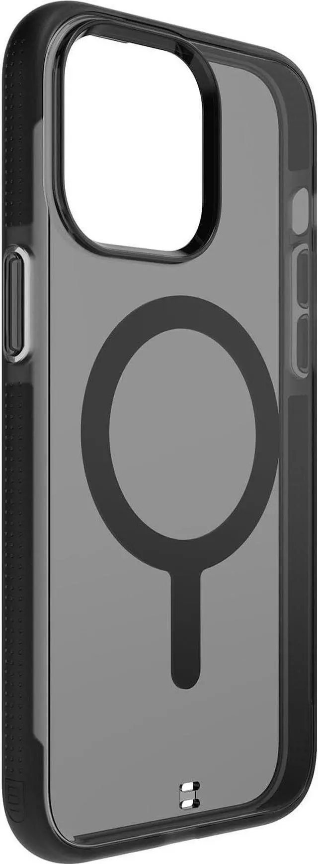 Alt view image 2 of 12 - BodyGuardz Ace Pro for iPhone 15 Pro Max Case,Heavy Duty Shockproof Cover with 18FT Military Grade Drop Tested, Compatible with MagSafe, Wireless Charging, Responsive Buttons - Smoke/Black