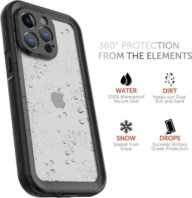 Alt view image 4 of 5 - Body Glove Tidal Waterproof Case For iPhone 13 Pro Max - Clear