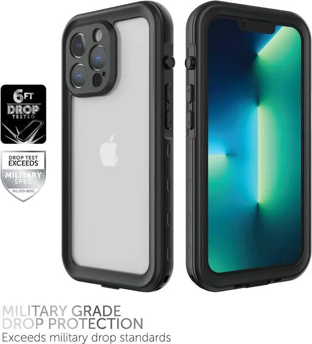 Alt view image 3 of 5 - Body Glove Tidal Waterproof Case For iPhone 13 Pro Max - Clear