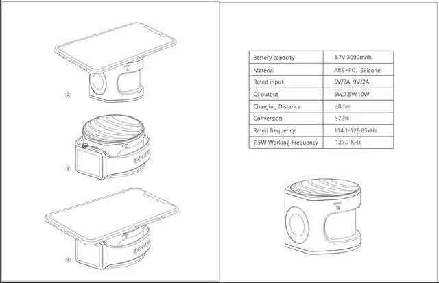 Alt view image 2 of 3 - AT&T Power Drum Wireless Charger & Apple Watch Power Bank Black