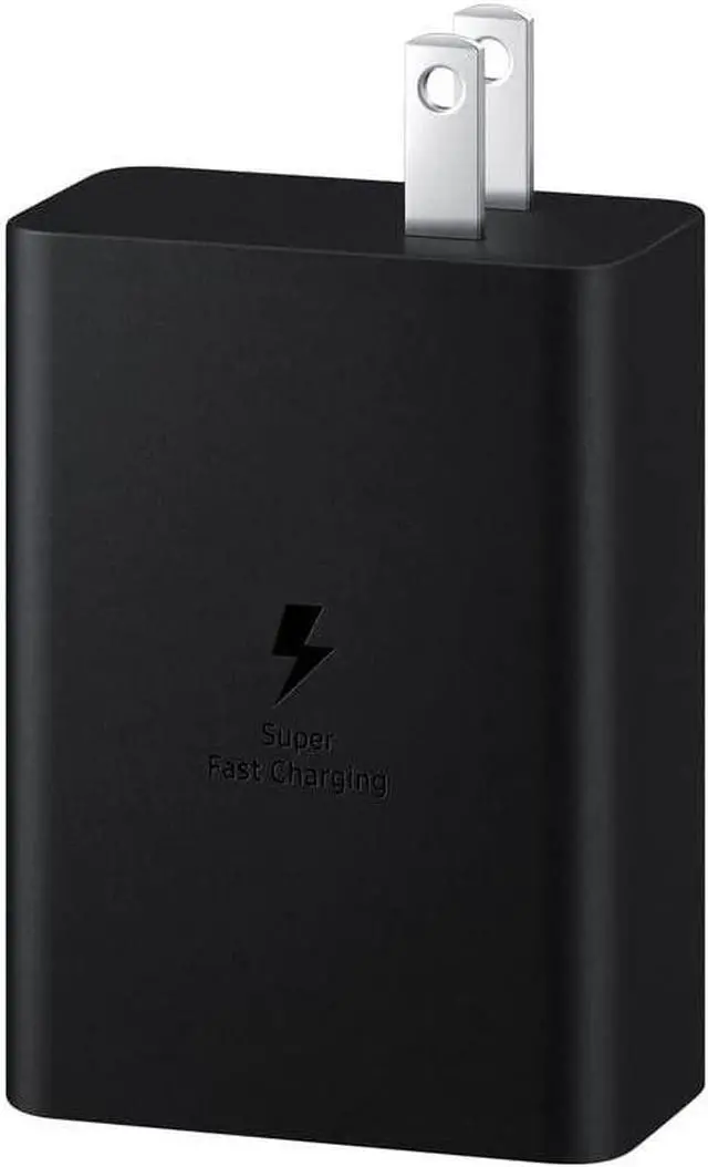 Alt view image 5 of 6 - samsung 65w 3-port super fast charging wall charger, 1x usb-c 65w, 1x usb-c 25w, 1x usb-a 25w, max capacity 65w (cable not included), black, us version
