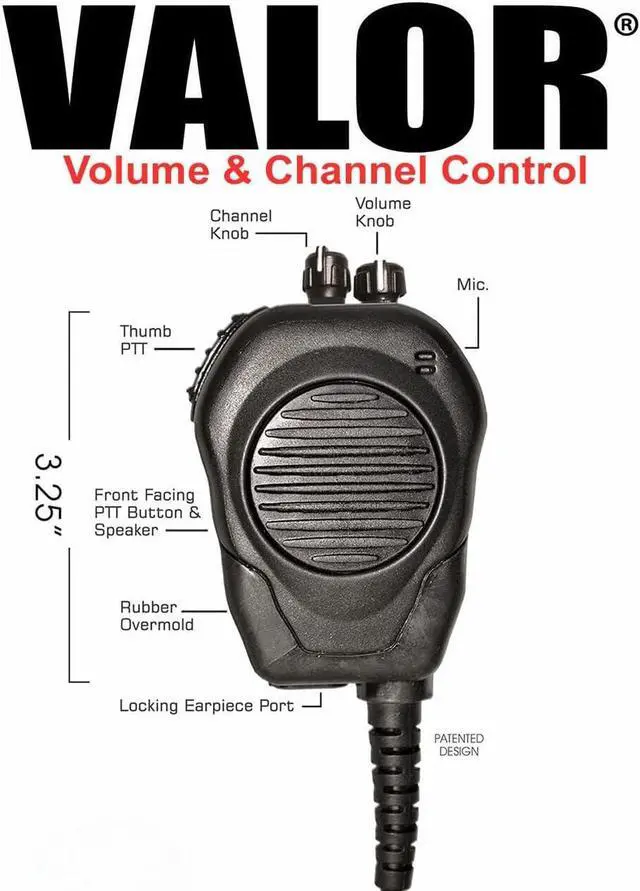 Alt view image 3 of 6 - Klein VALOR Remote Speaker Microphone - XP5s and XP8