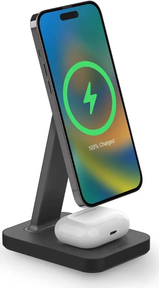 Alt view image 4 of 6 - Mophie 401307719 Snap+ Wireless Stand Black 15W Wireless Charging Stand Compatible with Snap and Magsafe