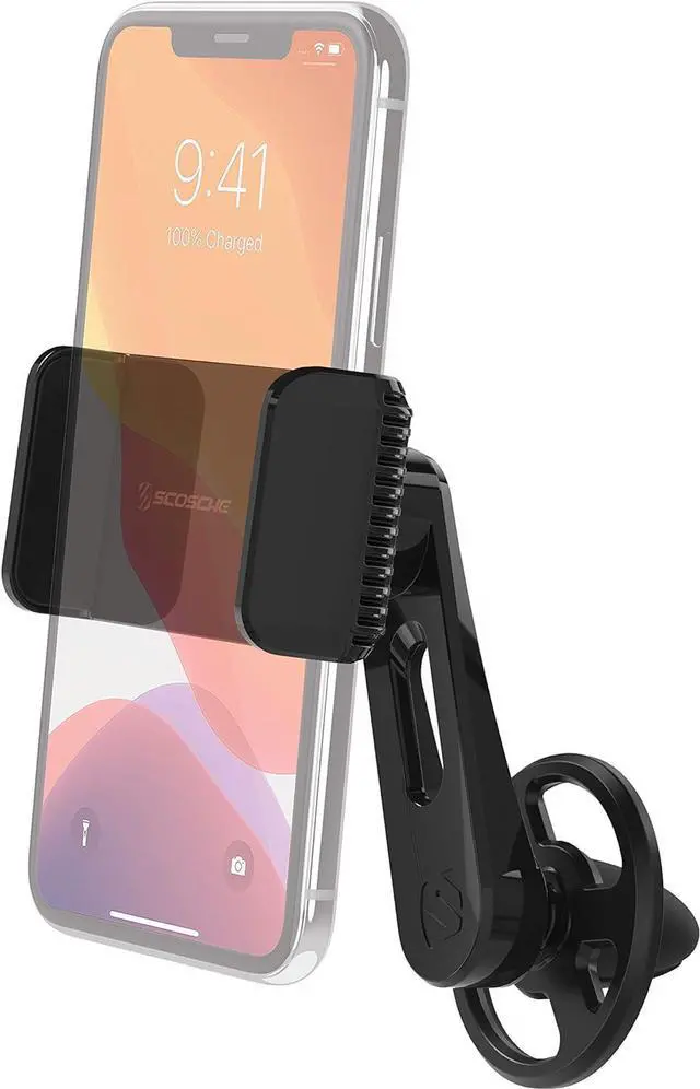 Alt view image 4 of 6 - Scosche VP2M-SP Universal Freeflow Vent Mount cell Phone Holder  Vent clips for Mobile Device  Portable, Adjustable 360 Mount