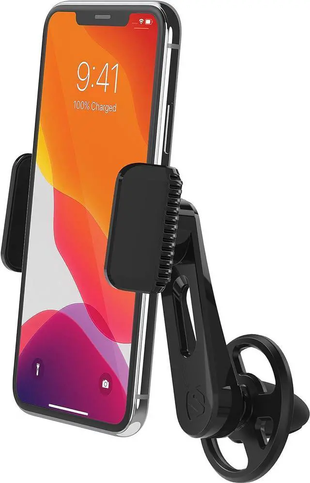 Alt view image 2 of 6 - Scosche VP2M-SP Universal Freeflow Vent Mount cell Phone Holder  Vent clips for Mobile Device  Portable, Adjustable 360 Mount