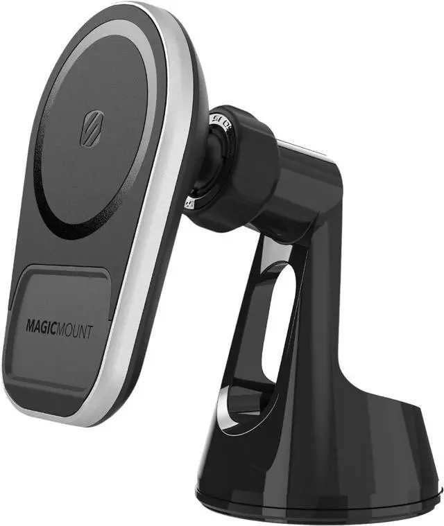 Alt view image 4 of 5 - Scosche MagicMount Pro Charge5 (15W) Wireless Charging Car Mount - Window/Dash