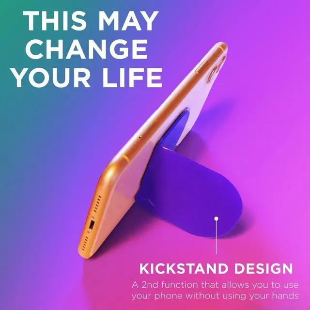 Alt view image 3 of 3 - Flipstik Defy Gravity Flip  Stick To Nearly Any Surface Kick Stand Black