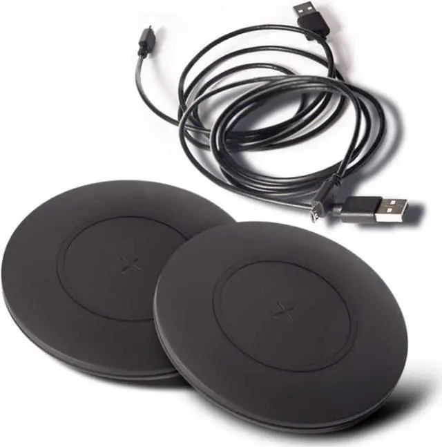 Alt view image 5 of 5 - Tylt Shield Wireless Charging Pad | Fastest Wireless Charger | Two-Pack Deal | Charges Through Most Cases - Color: Black