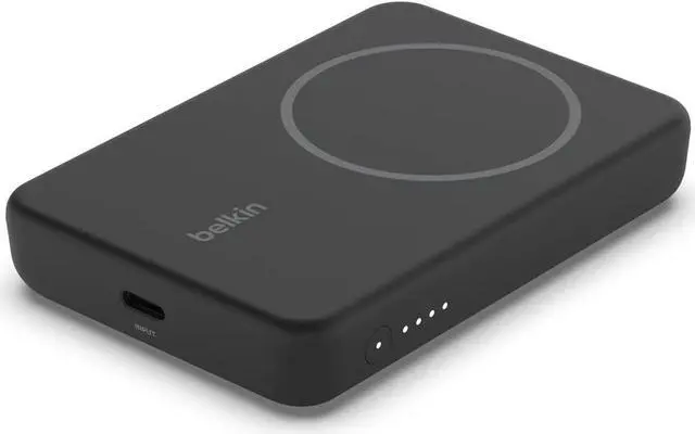 Main image of Belkin Boost Charge Magnetic Wireless Power Bank 5K + Stand MagSafe 19 Hours Of Additional Battery Life For iphone 14/13 Series- Color: Black