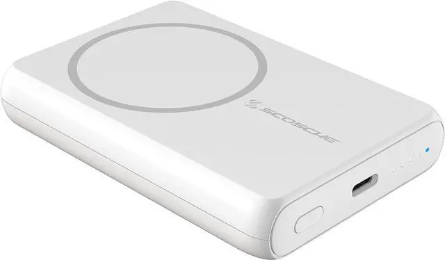 Main image of Scosche Magnetic Wireless Power Bank Magsafe Compatible GoBAT MS 5K White