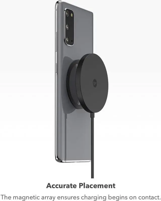 Alt view image 5 of 5 - Mophie Snap+ 15W Fast Charge Wireless Charger with MagSafe Compatibility - Color: Black