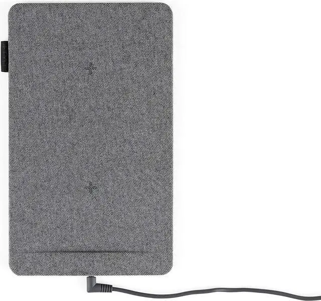 Alt view image 5 of 5 - Tylt Mat Wireless Charging Mat | Fastest Dual Wireless Charger | Premium Fabric Slim Design - Color: Gray