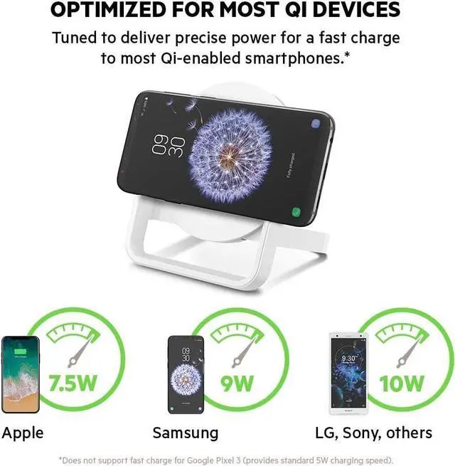 Alt view image 2 of 5 - Belkin Boost Up Wireless Charging Stand 10W White