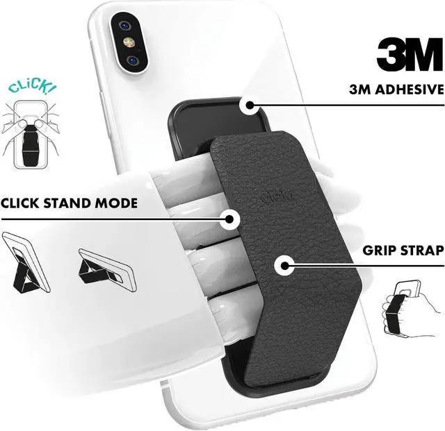 Alt view image 2 of 3 - CLCKR Stand & Grip Phone Grip Holograph Pink