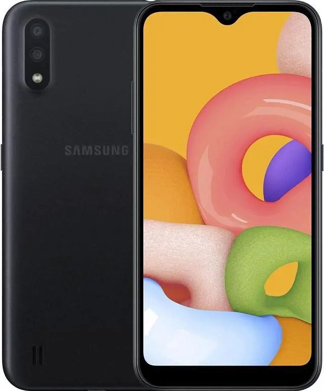 Main image of Samsung Galaxy A01 SM-A015A 16GB 5.7 Single-SIM AT&T GSM Unlocked Android Smartphone - Black