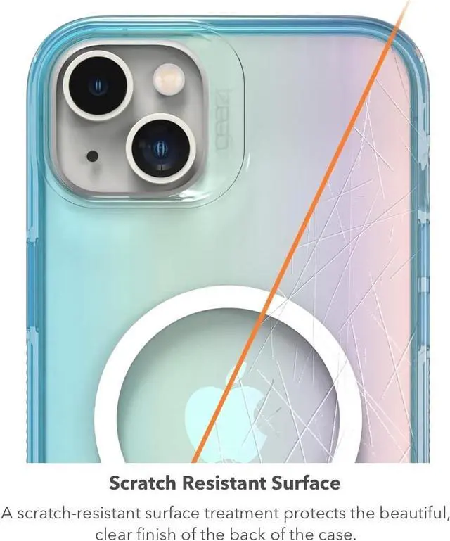 Alt view image 3 of 5 - ZAGG Gear4 Milan Snap Case Apple iPhone 14 Pro Max, D30 Drop Protection Up to (13ft4m), Wireless Charging Compatible, Reinforced Top, Bottom & Edges - Blue Swirl