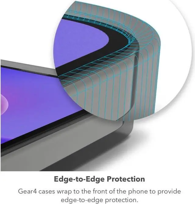 Alt view image 5 of 5 - ZAGG Gear4 Milan Snap Case Apple iPhone 14 Pro Max, D30 Drop Protection Up to (13ft4m), Wireless Charging Compatible, Reinforced Top, Bottom & Edges - Blue Swirl