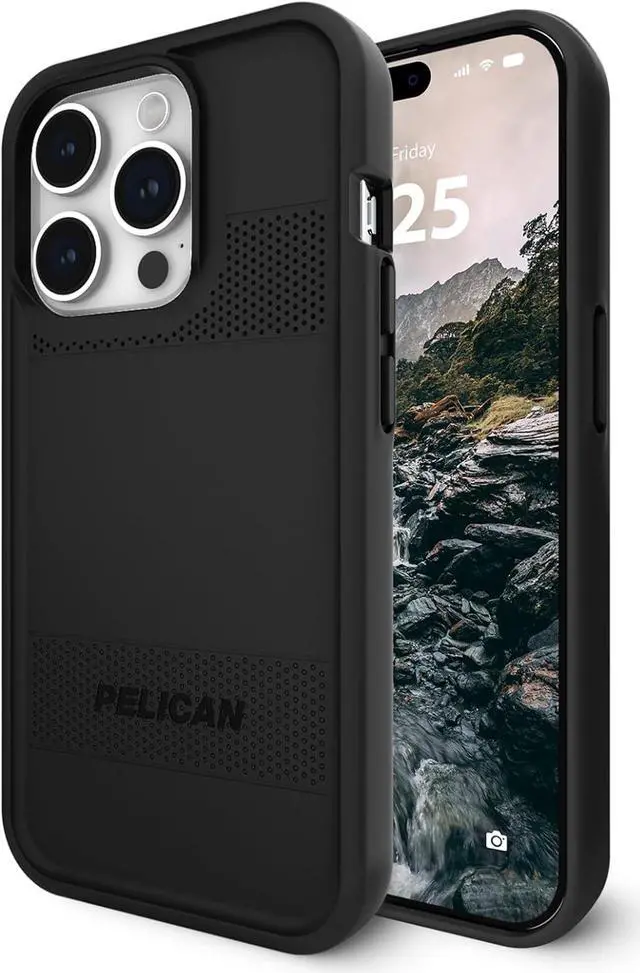 Alt view image 4 of 4 - Pelican Protector Series - iPhone 15 Pro Case 6.1" [Compatible with MagSafe] Magnetic Phone Case with Anti-Scratch Tech [16ft MIL-Grade Drop Protection] Protective Cover for iPhone 15 Pro - Black