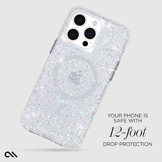Alt view image 2 of 5 - Case-Mate iPhone 15 Pro Max Case - Twinkle Disco [12ft Drop Protection] [Compatible with MagSafe] Magnetic Cover with Cute Bling Sparkle for iPhone 15 Pro Max 6.7", Anti-Scratch, Shockproof, Slim