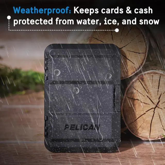 Alt view image 2 of 4 - Pelican Magnetic Wallet for iPhone [Card Holder] Heavy Duty Snap-on MagSafe Wallet - Detachable Hard Shell Magnetic Phone Wallet - for iPhone 15 Pro Max/ 15 Pro/ 15/ 14 Pro Max/ 14/ 13 Pro Max - Black
