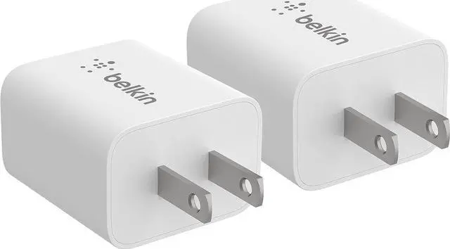 Main image of Belkin 20W Wall Charger, USB-C Charger Block, Fast Charging Block for iPhone 15, 15 Plus, 15 Pro, 15 Pro Max, 14, 14 Pro, 14 Pro Max, 13, 13 Pro, 13 Pro Max, Galaxy S23, iPad, AirPods & More - 2-Pack