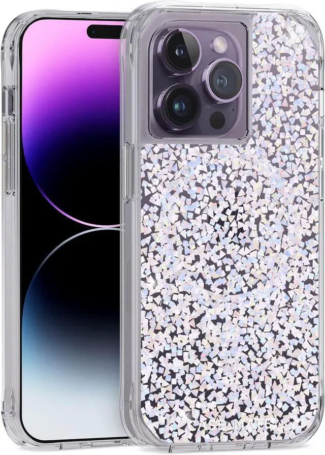 Main image of Case-Mate iPhone 14 Pro Case - Twinkle Diamond [10ft Drop Protection] [Compatible with MagSafe] Magnetic Cover with Cute Bling Sparkle for iPhone 14 Pro 6.1", Anti-Scratch, Shock Absorbent, Slim Fit