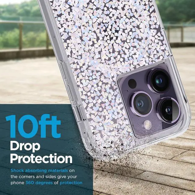Alt view image 2 of 4 - Case-Mate iPhone 14 Pro Case - Twinkle Diamond [10ft Drop Protection] [Compatible with MagSafe] Magnetic Cover with Cute Bling Sparkle for iPhone 14 Pro 6.1", Anti-Scratch, Shock Absorbent, Slim Fit