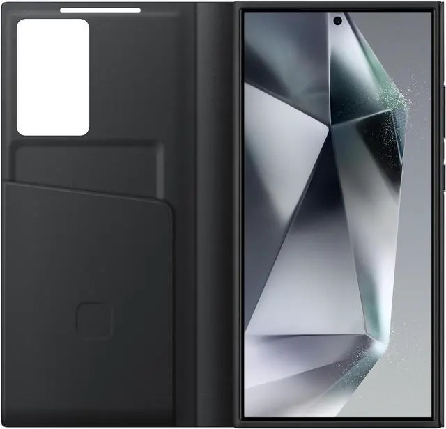 Alt view image 2 of 3 - SAMSUNG Galaxy S24 Ultra S-View Wallet Phone Case, Protective Cover with Smart Small Screen View, Finger Tap Control, Slim Design, Card Holder Pocket, US Version, EF-ZS928CBEGUS, Black