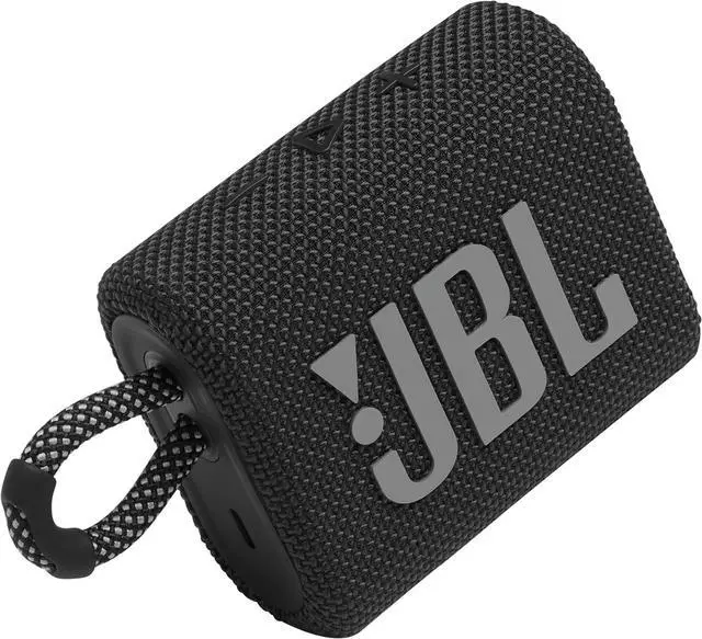 Main image of JBL Go 3: Portable Speaker with Bluetooth, Built-in Battery, Waterproof and Dustproof Feature - Black