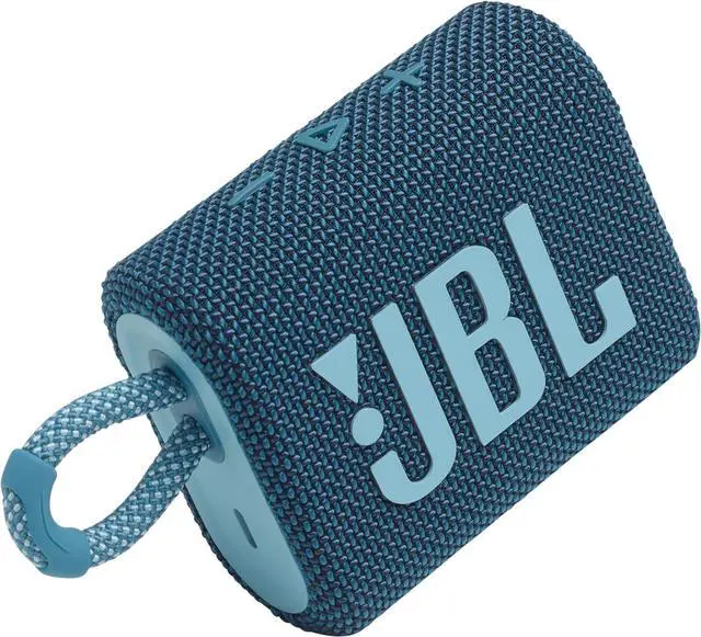 Alt view image 2 of 3 - JBL Go 3: Portable Speaker with Bluetooth, Builtin Battery, Waterproof and Dustproof Feature Blue JBLGO3BLUAM