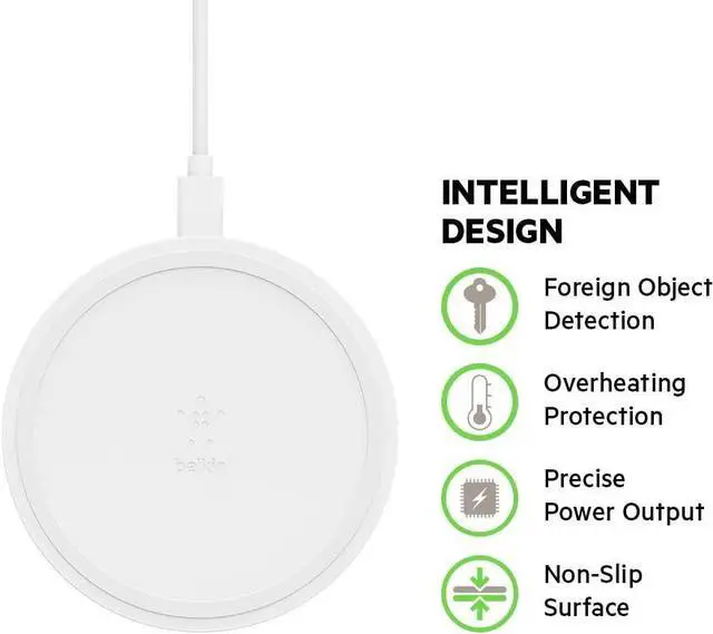 Alt view image 2 of 4 - Belkin Wireless Charger 10W Boost Up Wireless Charging Pad, Wireless Charger for iPhone 11, 11 Pro, 11 Pro Max, XS, XS Max, XR, X, 8, 8 Plus/Samsung Galaxy S10, Note10 and More