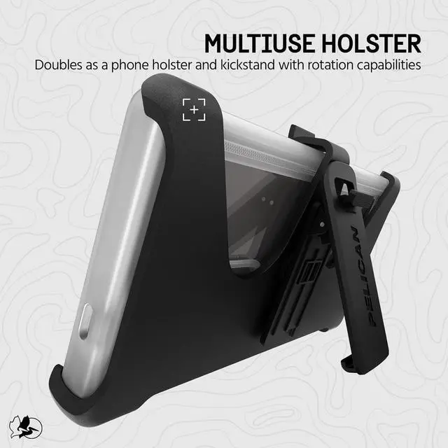 Alt view image 3 of 3 - Pelican Voyager - Samsung Galaxy S24 Ultra Case [6.8"] [18ft MIL-STD Drop Protection] [Wireless Charging] 2 Piece (Heavy Duty Cover and Belt Clip Holster Stand) Case for Samsung Galaxy S24 Ultra-Clear