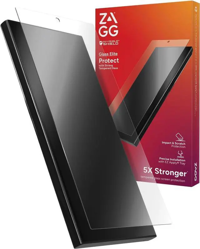 Alt view image 2 of 3 - ZAGG InvisibleShield Glass Elite Samsung Galaxy S24 Ultra Screen Protector - Ultra-Strong Aluminosilicate, Enhanced Scratch Resistance, Recycled Materials, EZ Apply, Fingerprint and Smudge Resistant