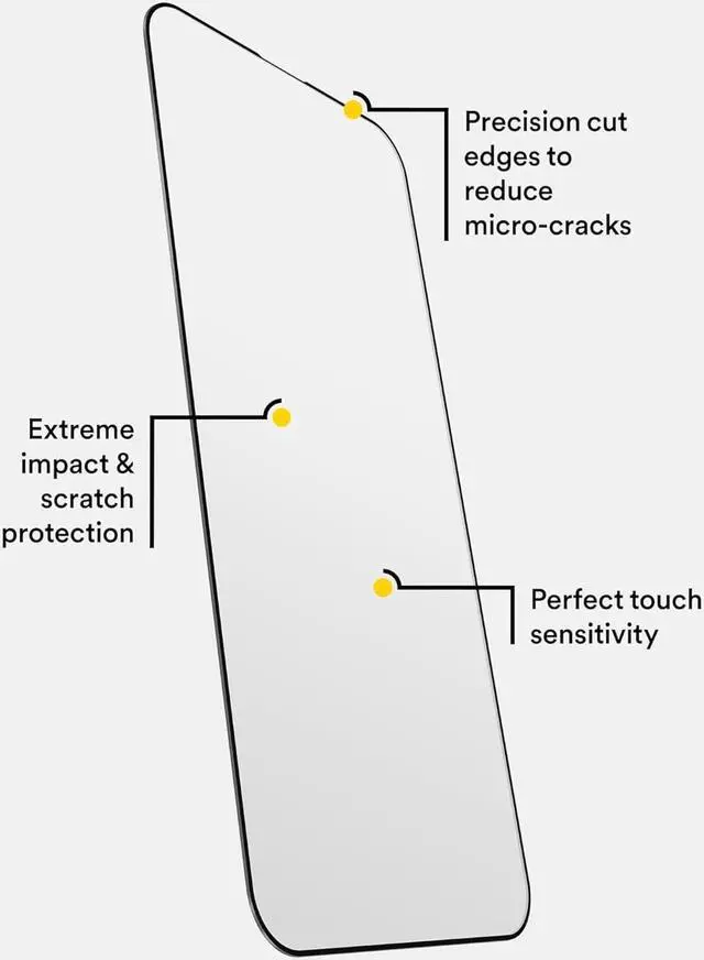 Alt view image 2 of 4 - BodyGuardz Pure 3 Edge Glass Screen Protector for iPhone 15 Pro Max/iPhone 15 Plus, Durable Tempered Glass, Edge to Edge Coverage, Easy Installation, Case-Friendly, Perfect Touch Sensitivity