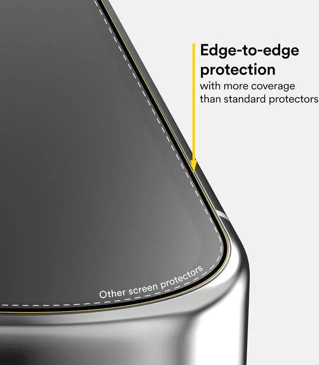 Alt view image 3 of 4 - BodyGuardz Pure 3 Edge Glass Screen Protector for iPhone 15 Pro Max/iPhone 15 Plus, Durable Tempered Glass, Edge to Edge Coverage, Easy Installation, Case-Friendly, Perfect Touch Sensitivity