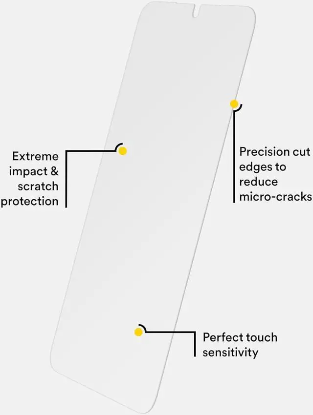 Alt view image 2 of 3 - BodyGuardz Pure 3 Glass Screen Protector for Samsung Galaxy 24+, Maximum Strength Tempered Glass, Edge to Edge Coverage, Easy Installation, Crystal Clear, Perfect Touch Sensitivity