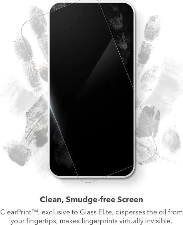 Alt view image 2 of 4 - ZAGG Invisible Shield Glass Elite Privacy Screen Protector for Apple iPhone 14 Pro - Two-Way Privacy Filter, 4X Stronger, Anti-Fingerprint Technology, Easy to Install