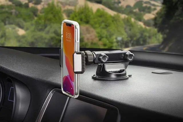 Main image of Scosche UH4WDEX2-SP Extendo Mount Car Phone Holder Windshield / Dashboard | StickGrip Base | Telescoping Adjustable Arm | Black