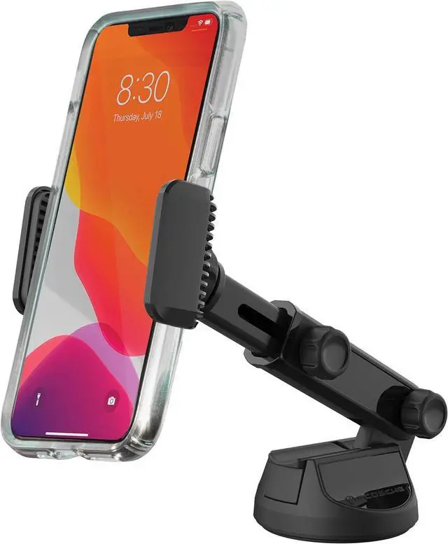 Alt view image 2 of 3 - Scosche UH4WDEX2-SP Extendo Mount Car Phone Holder Windshield / Dashboard | StickGrip Base | Telescoping Adjustable Arm | Black