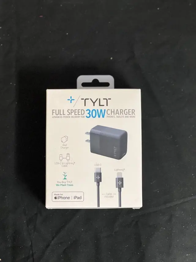 Main image of Tylt 30W USB-C Power Delivery Charger with Lightning Cable