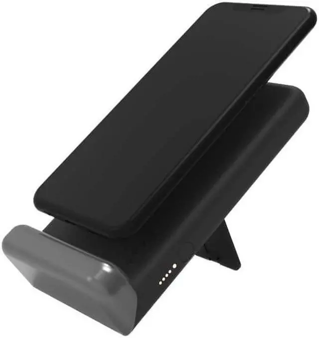 Main image of Tylt Pivot Portable Wireless Power Bank + Stand Portable Wireless Charger Twists Into Fast Wireless Charging Stand Black