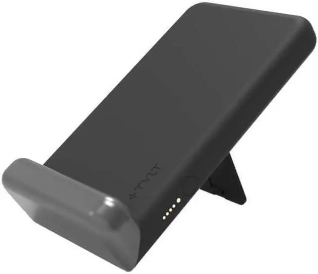 Alt view image 3 of 5 - Tylt Pivot Portable Wireless Power Bank + Stand Portable Wireless Charger Twists Into Fast Wireless Charging Stand Black