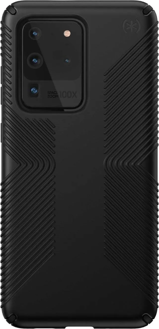 Alt view image 2 of 5 - Speck Products Presidio Grip Samsung Galaxy S20 Ultra Case, Black/Black
