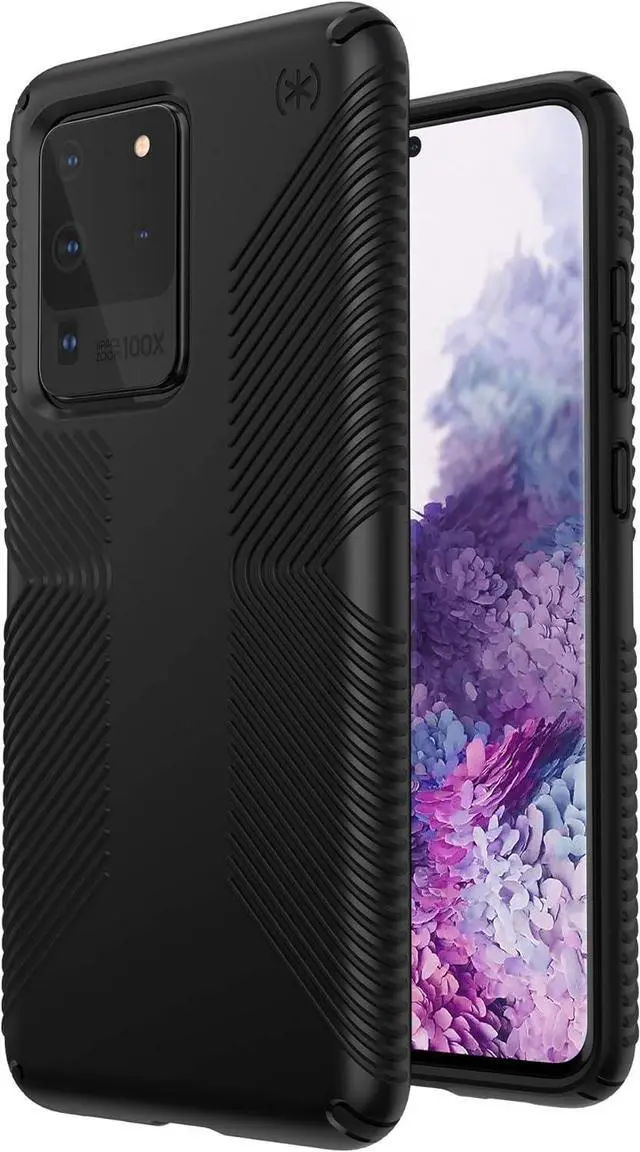 Alt view image 3 of 5 - Speck Products Presidio Grip Samsung Galaxy S20 Ultra Case, Black/Black