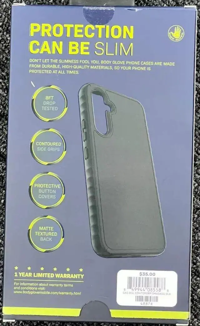 Alt view image 2 of 6 - Body Glove Contour Grip Case for Samsung Galaxy A54 5G Black