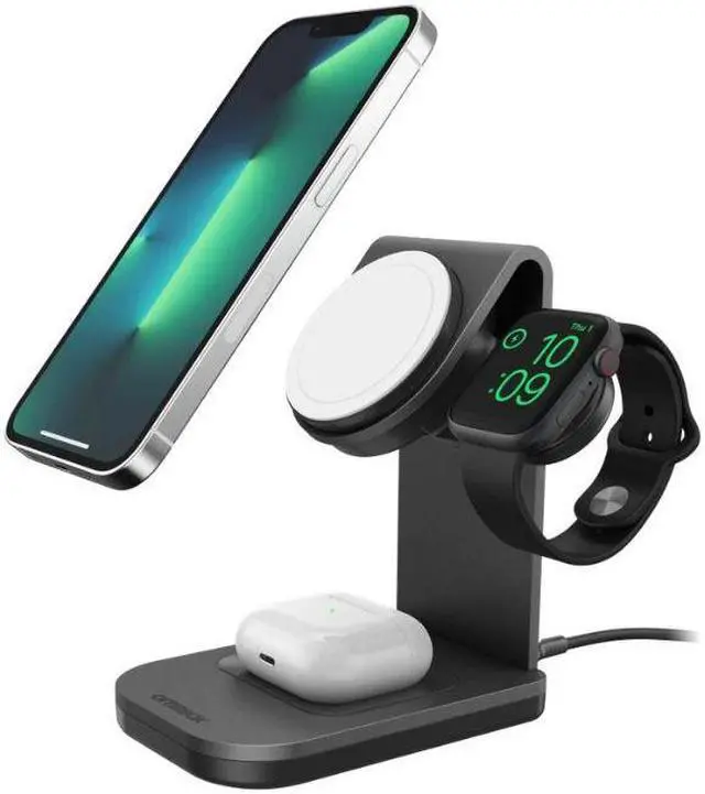 Main image of OtterBox 3-in-1 Wireless Charging Station for MagSafe - Black