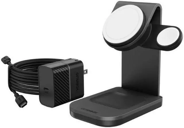 Alt view image 2 of 5 - OtterBox 3-in-1 Wireless Charging Station for MagSafe - Black